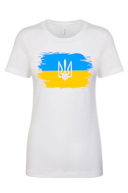 Female fit t-shirt "Ukrainian Flag"