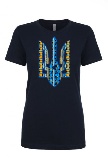 Female fit t-shirt "Ornate Tryzub"