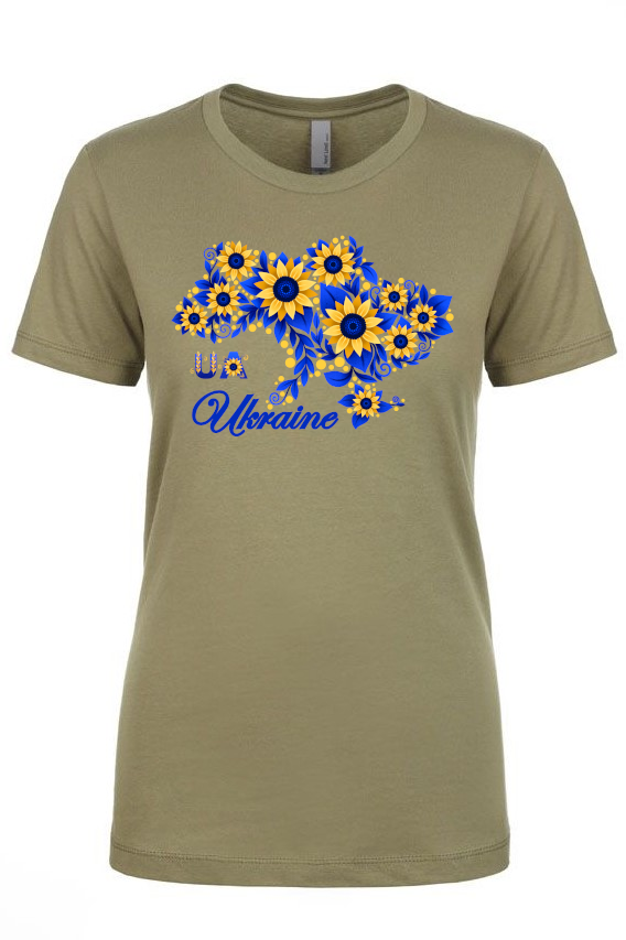 Female fit t-shirt "Sunflower Ukraine"