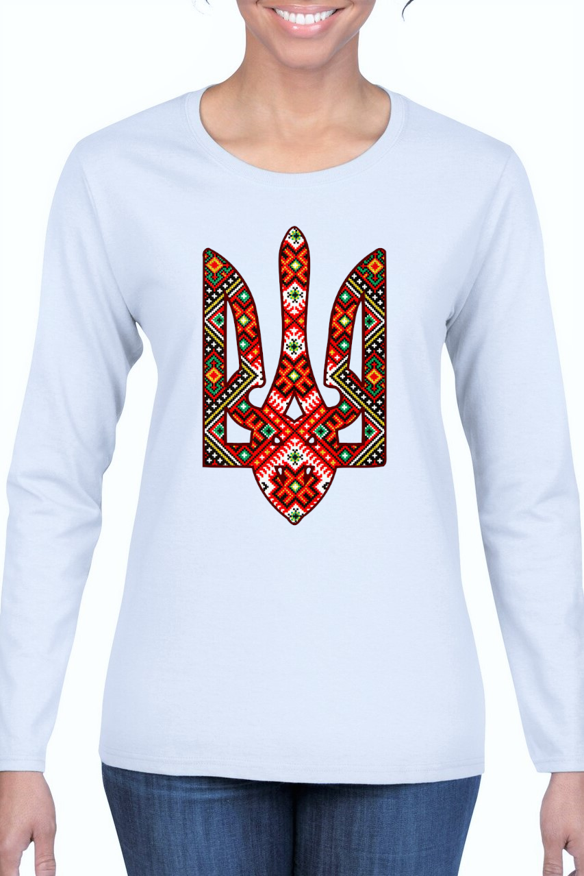 Ladies' long sleeve top "Etno Tryzub"