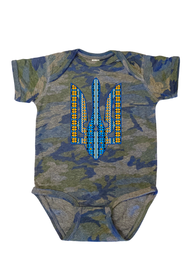 Infant onesie bodysuit "Ornate Tryzub"