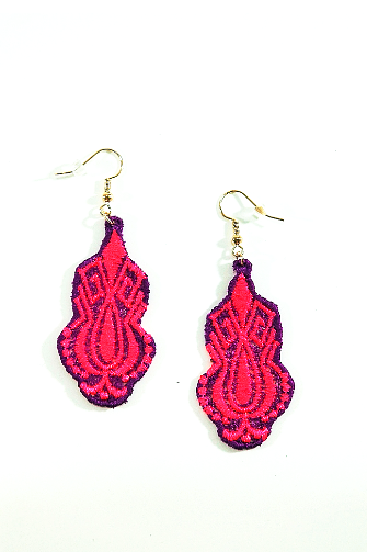 Lace earrings "Drop ornament"