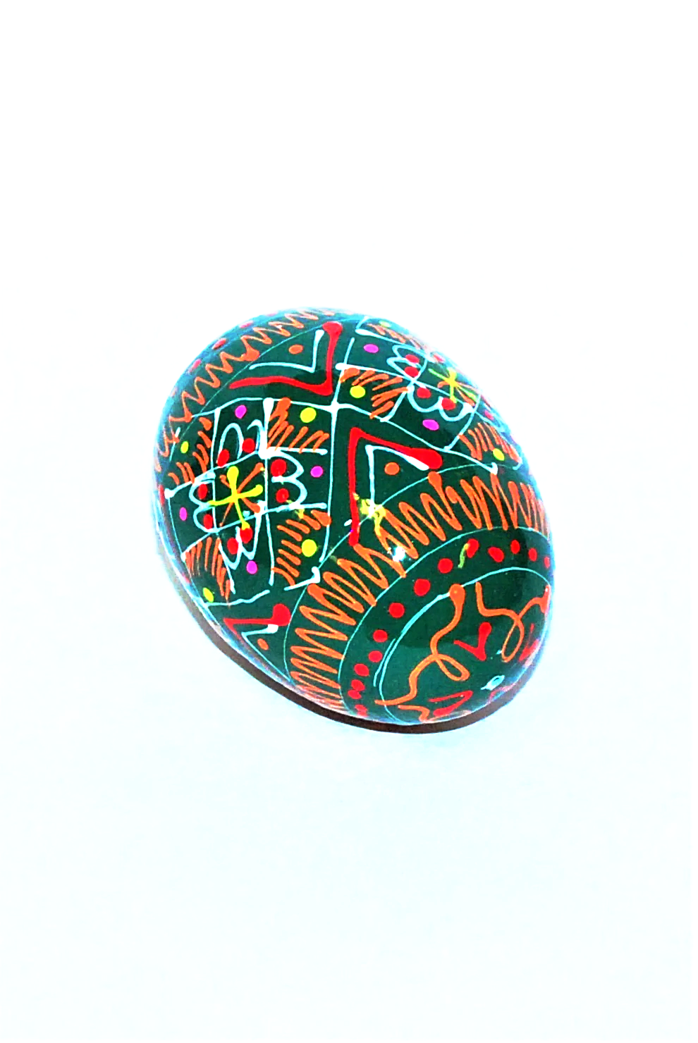 Ukrainian hand-made wood Easter egg "Pysanka"