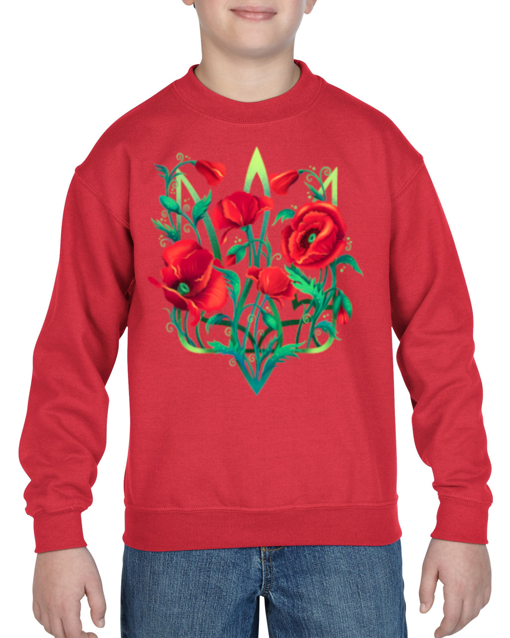 Kids' sweatshirt "Poppy Tryzub"