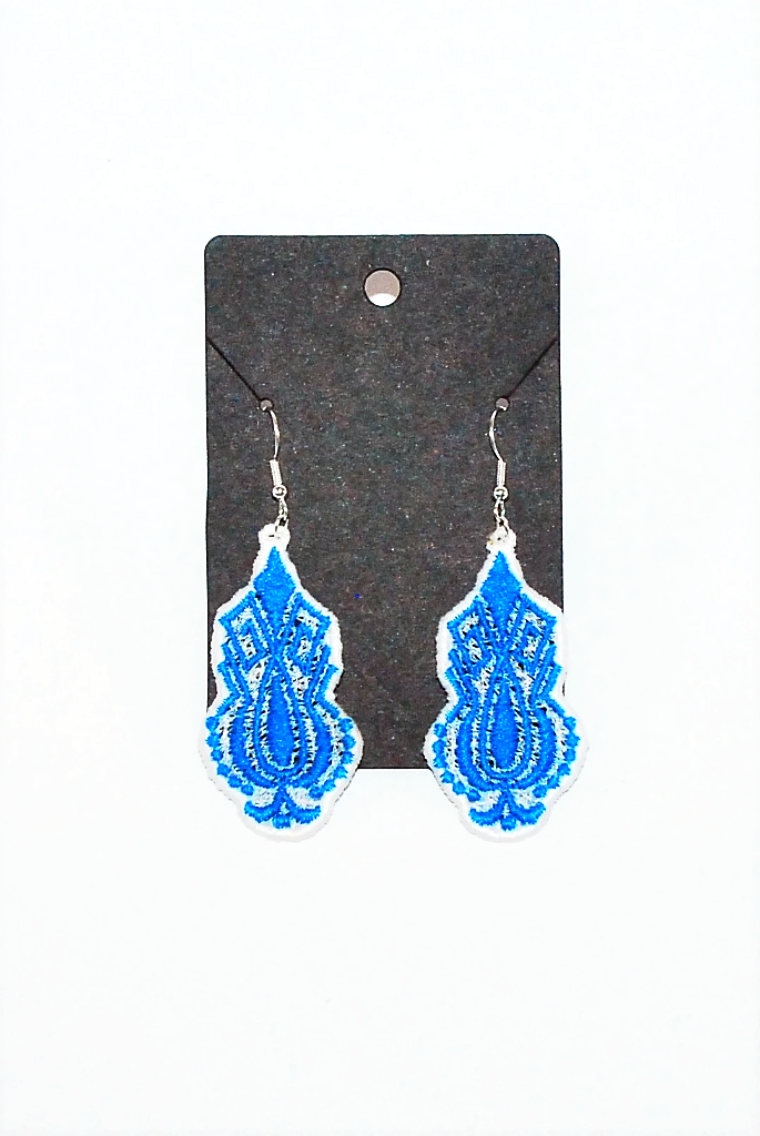 Lace earrings "Drop ornament"