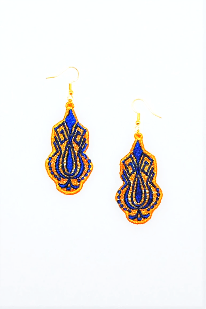 Lace earrings "Drop ornament"