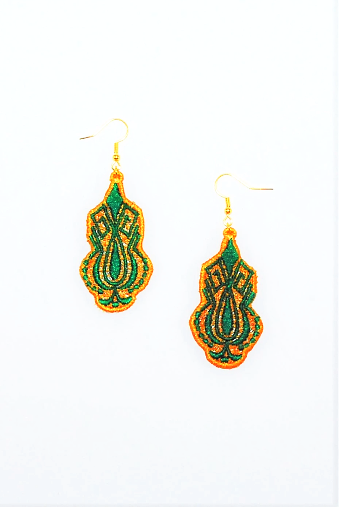 Lace earrings "Drop ornament"