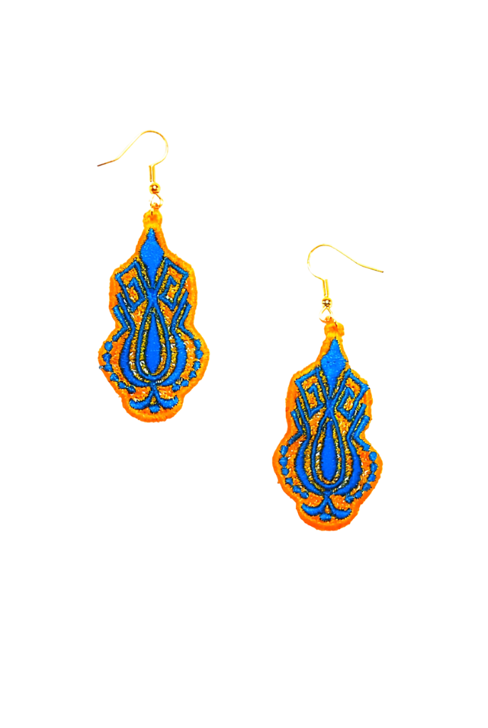 Lace earrings "Drop ornament"