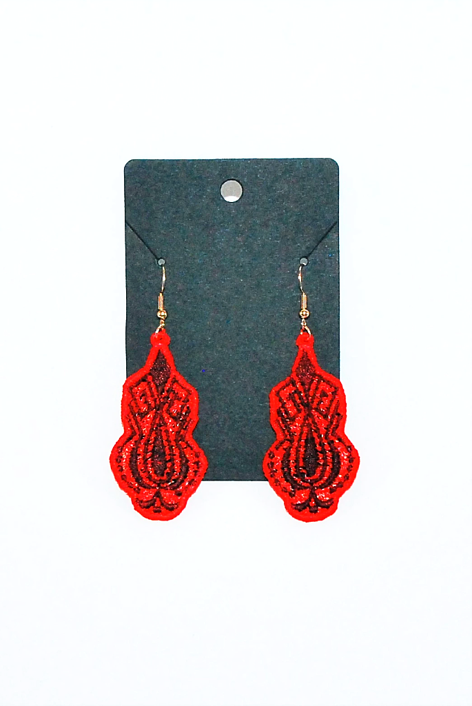 Lace earrings "Drop ornament"