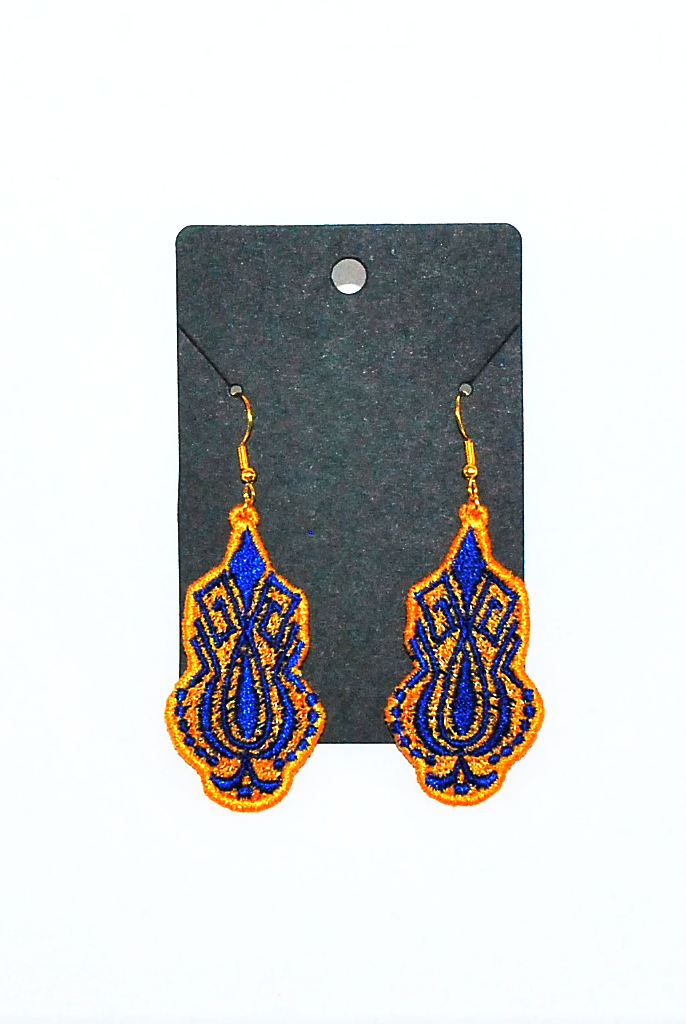 Lace earrings "Drop ornament"