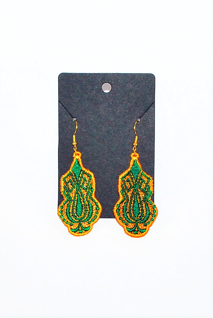 Lace earrings "Drop ornament"