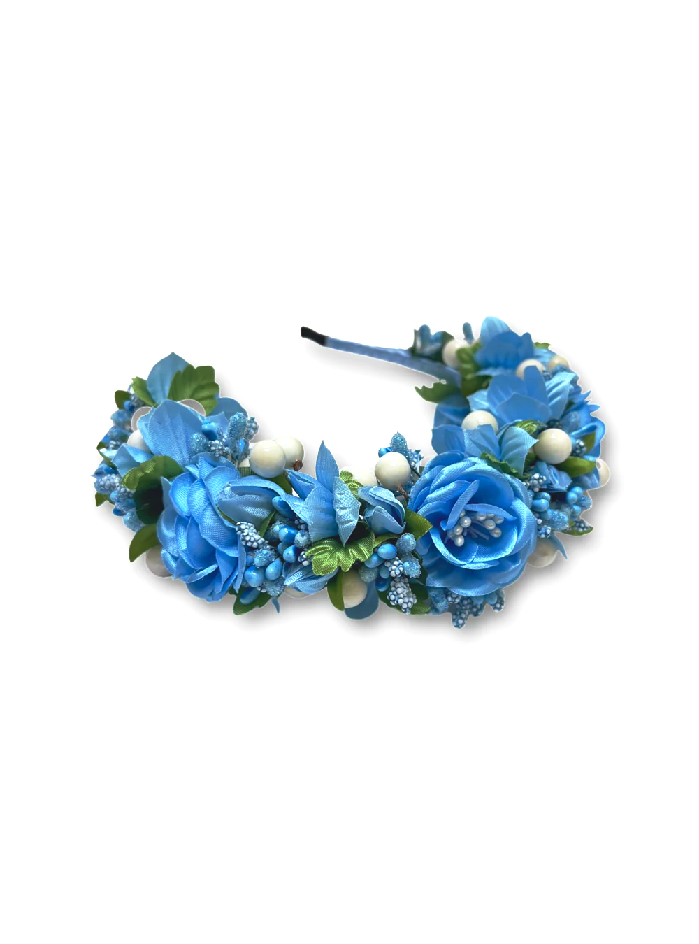 Headband "Puffy azure poppy"