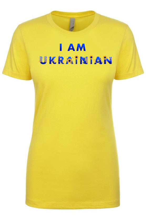 Female fit t-shirt "I AM UKRAINIAN"