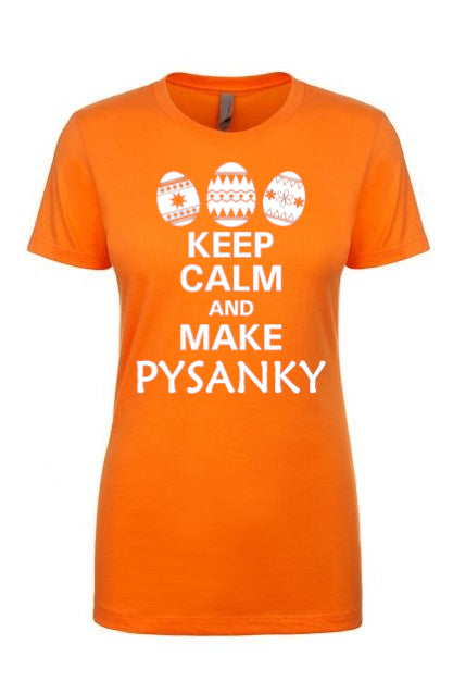 Female fit t-shirt "Keep calm and make Pysanky"